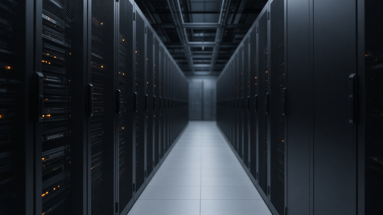 Server aisle in a data hall